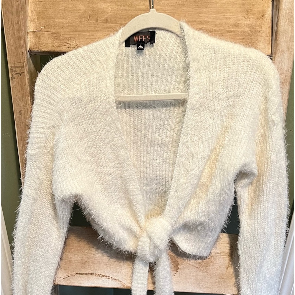 Long Sleeve Fuzzy Wrap Top